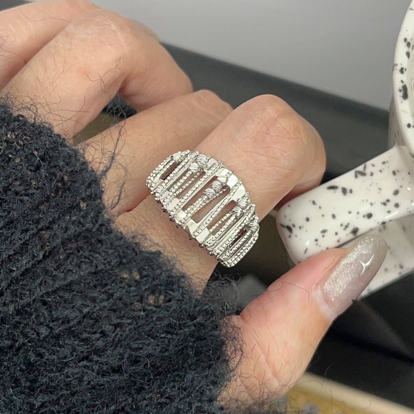 925 Bead-Band Ring