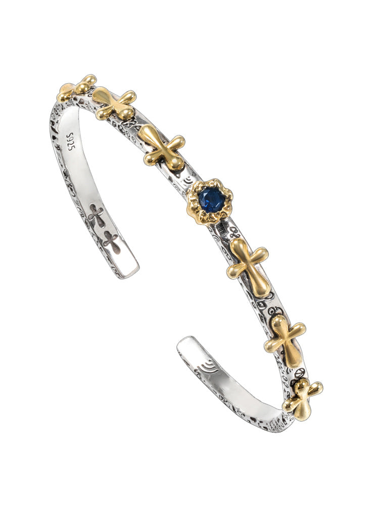 925 Vintage Cross Bracelet