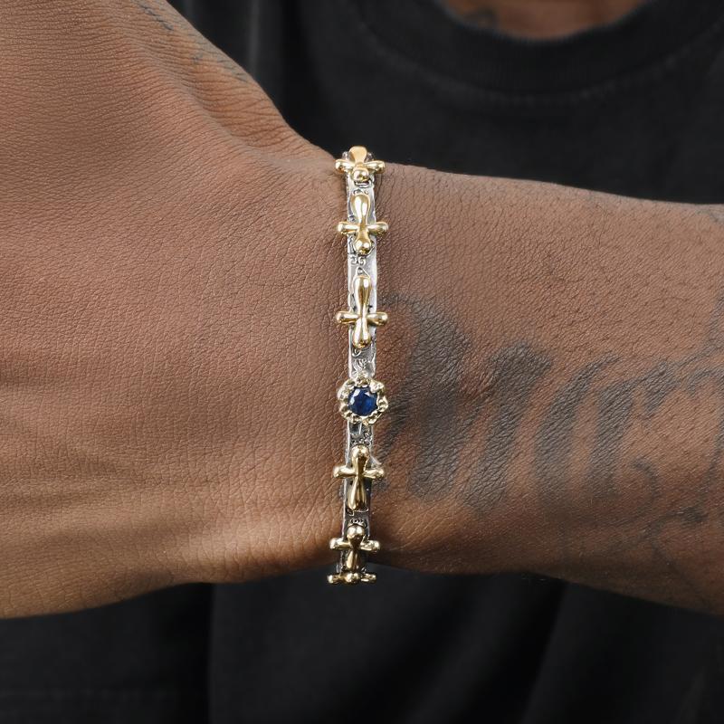 925 Vintage Cross Bracelet