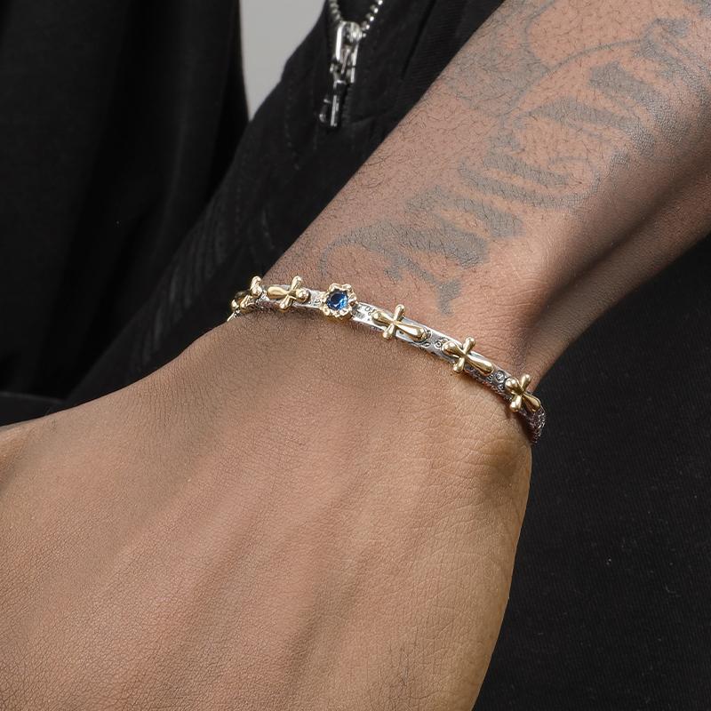 925 Vintage Cross Bracelet